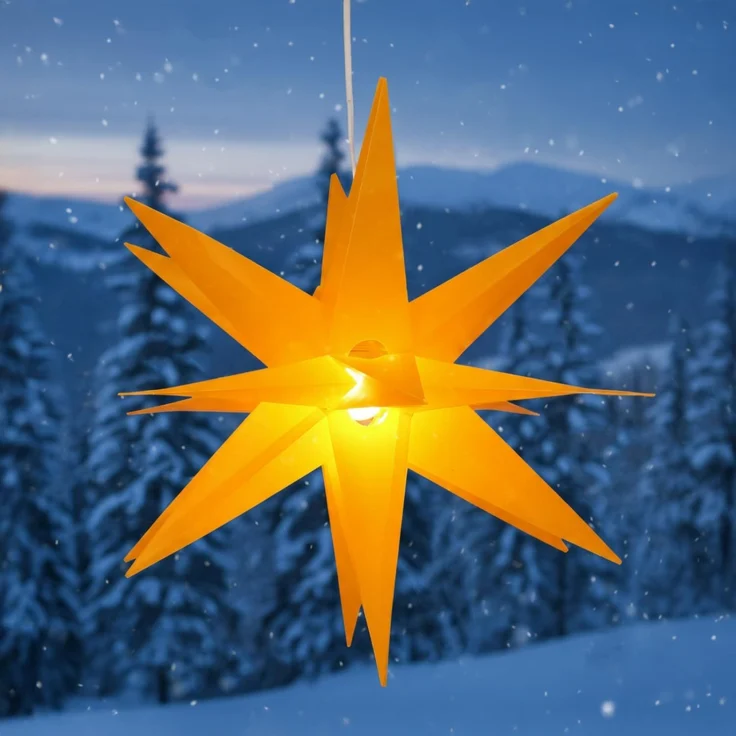 Guru-Shop LED-Stern für außen 3D Außenstern Kaspar, Weihnachtsstern,., Leuchtmittel inklusive – Bild 1
