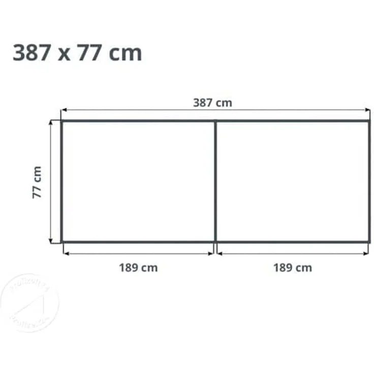 GFP Aluminium Hochbeet KINGSIZE DANIELA - 387 x 77 x 77 cm - Alu natur, Stecksystem, langlebig – Bild 5
