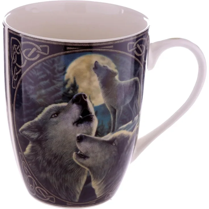 Puckator Porzellan Tasse Fantasy Wolf Gesang Design