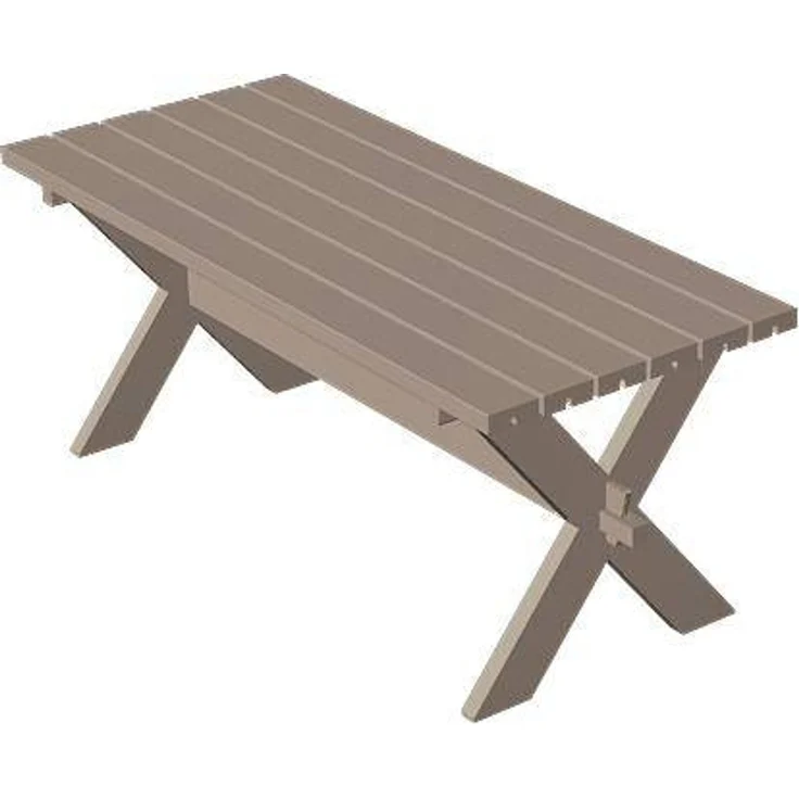 Plus Tisch Nostalgie 178x75x72cm graubraun rechteckig – Bild 2