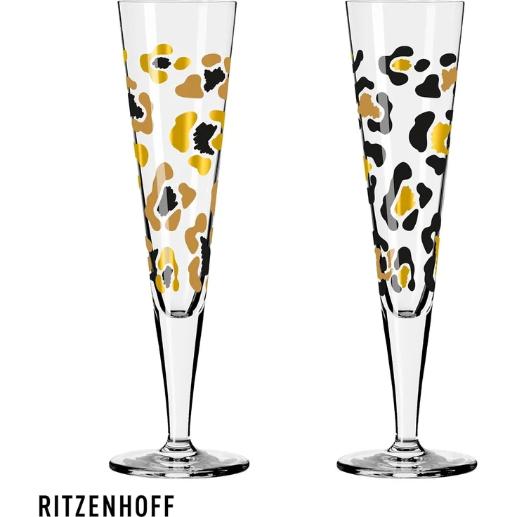 Ritzenhoff 'GOLDNACHT' Sekt- & Champagnergläser 2er-Set, Kristallglas multicolour, 7.2 x 24 x 7.2 cm – Bild 2