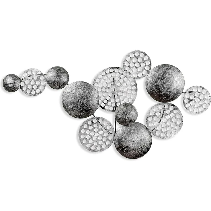 Wallity 'Aurora 5' Dekoratives Wandaccessoire aus Metall, Silber, 82 x 45 cm – Bild 6