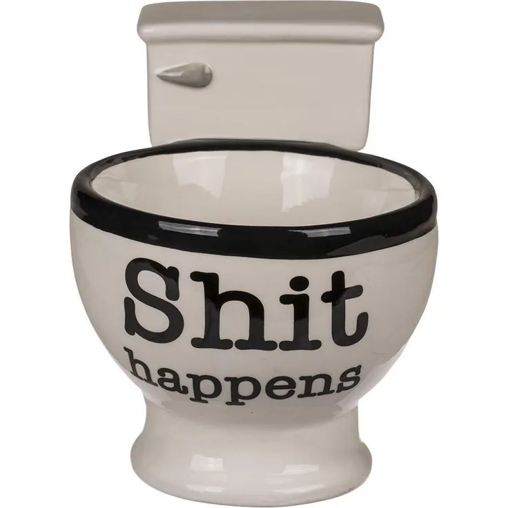 Out of the Blue Tasse Shit happens WC-Schüssel Kaffeebecher