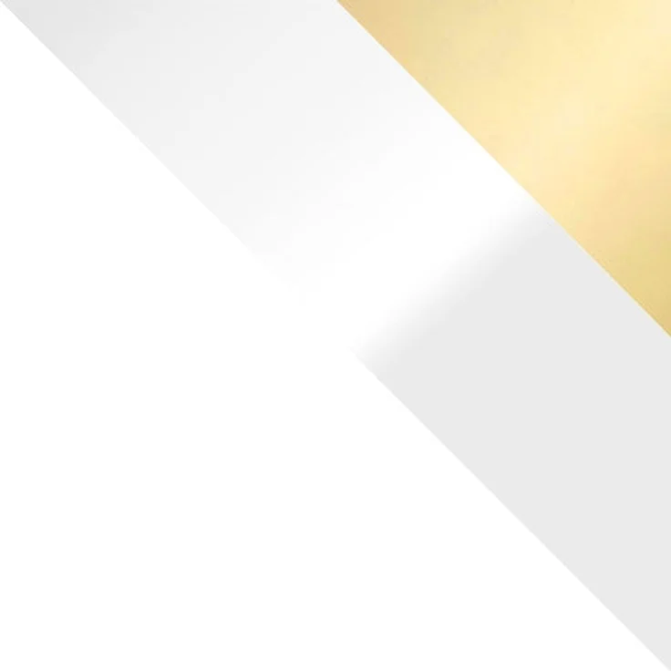 Drehtürenschrank Borton I, Kleiderschrank mit 2 Türen (Farbe: Weiß / Weiß Hochglanz + Gold) – Bild 6