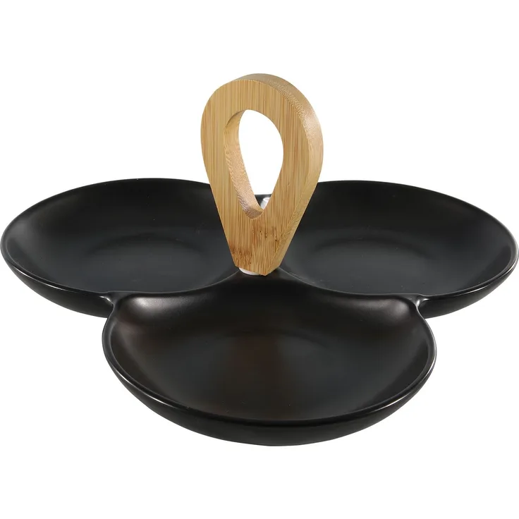 Servierschale BLACK LBH 24x23x3 cm schwarz