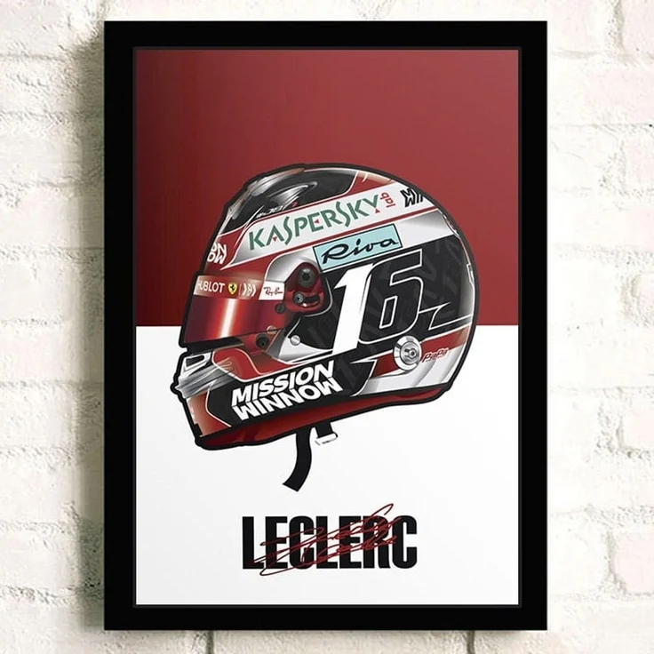 Poster Formel 1 Helm Rennfahrer Name Unterschrift · Deko Print ohne Rahmen - D Hunt / 40x50 cm – Bild 2