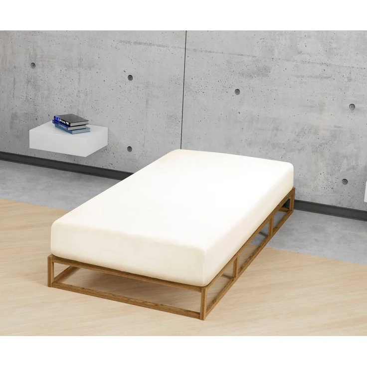 biberna Jersey-Elastic-Spannbetttuch 0077866, natur, 1x 90x190 cm - 100x220 cm – Bild 1