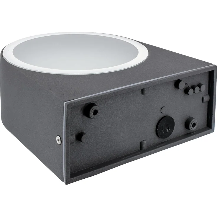 SSC-LUXon LED Außen-Wandleuchte LIMO Wandlampe außen Up & Down IP54 grau mit E27 LED 6W warmweiß 230V, Warmweiß – Bild 9