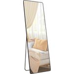 Songmics Ganzkörperspiegel, Rahmen aus Aluminiumlegierung tintenschwarz, 160x50 cm