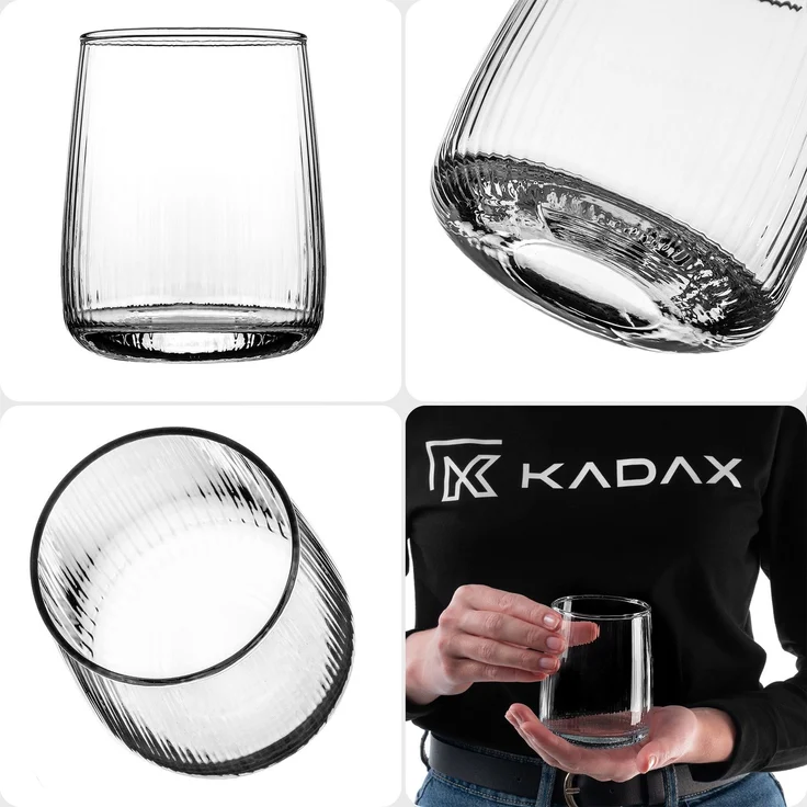 KADAX Wassergläser, Set von 8, Trinkgläser, Saftgläser aus Glas, robuste Gläser für Wasser, Saft, Garten, Party, Drink, Bier, Universalgläser, Cocktailgläser, Getränkegläser – Bild 9