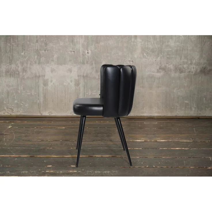 KAWOLA Stuhl JADA Esszimmerstuhl Leder schwarz 79 x 55 x 59 cm – Bild 4
