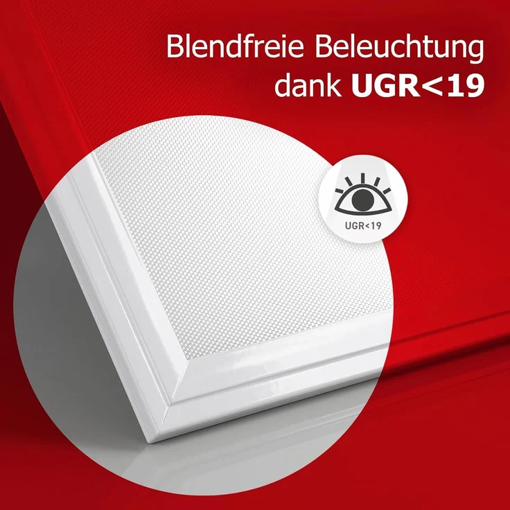 10x LED Panel 62x62 Neutralweiß 4000K 36W UGR<19 blendarm Slim Alu PLs3.0 – Bild 4