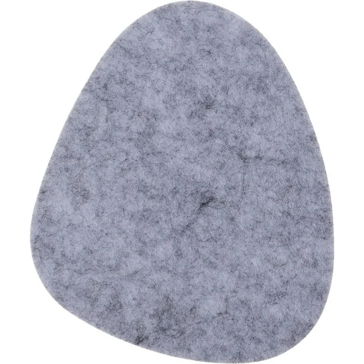 Tischset Untersetzer Kieselstein in grau oder anthrazit 12x8cm aus Filz Platzset grau