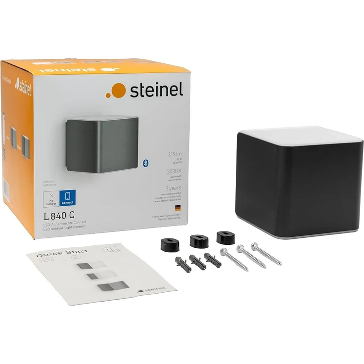STEINEL LED-Außenwandleuchte L 840 C, 9,1 W, Bluetooth, Einstellbar via App, UV-beständiger Kunststoff, Warmweiß, Anthrazit – Bild 9