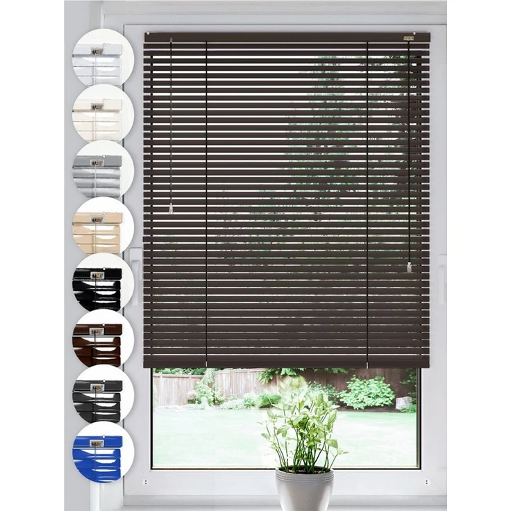 Sonello Jalousie Klemmfix ohne mit Bohren 30cm x 100cm Anthrazit Aluminium Jalousette, Klemmfix, Inkl. Halterung für Decken- u. Wandmontage Alu Jalousie Fenster u. Tür, Blickdicht freihängend – Bild 1