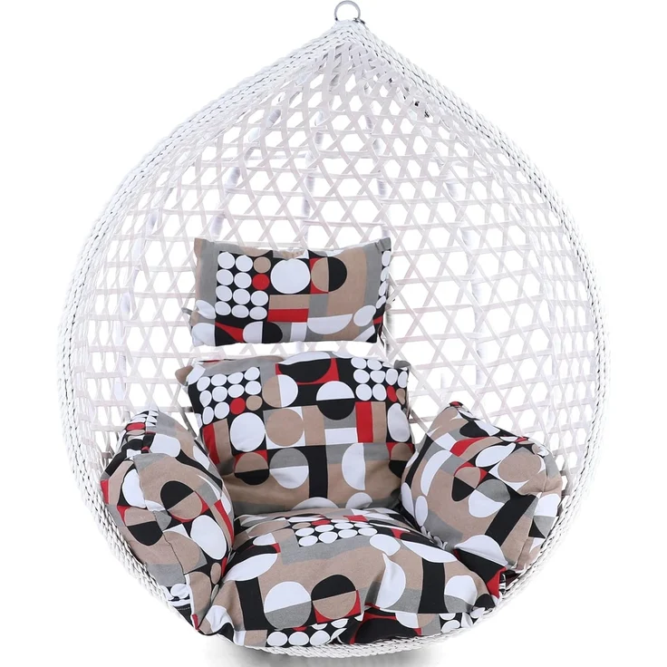 Kissen für Hängesessel Korb inkl. Rückenteil 2-teiliges Set Style Modern – Bild 1