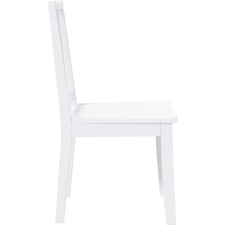 vidaXL Esszimmerstühle 2 Stk. Weiß Massivholz Gummibaum 4102400 – Bild 5
