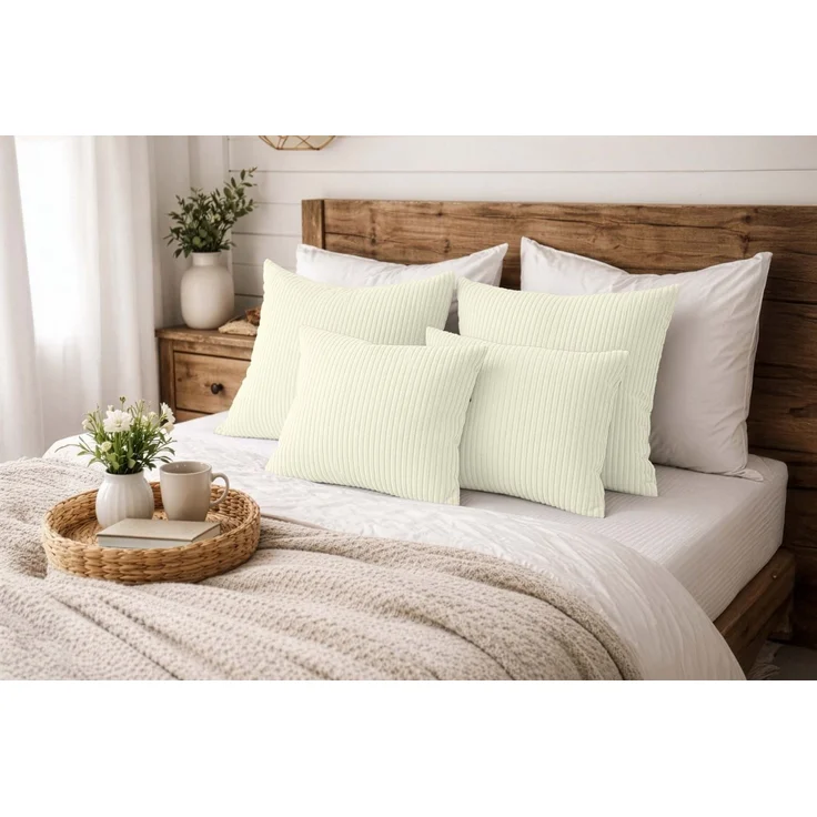 Amilian Dekokissen Sofakissen 4er Set mit Füllung - 2x 45x45 + 2x 35x45 cm, Hotelverschluss, waschbar, formstabil – Bild 1