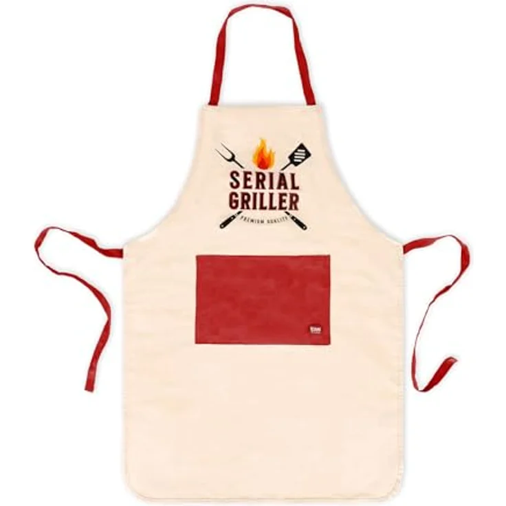 Legami Schürze Super Chef Serial Griller, rot / beige – Bild 2