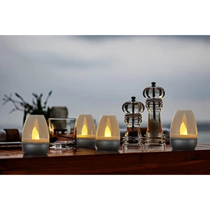 Northpoint LED Dekolicht LED Akku Lounge Lights Kabellos für Innen und Außen RGBW Flackereffekt – Bild 6