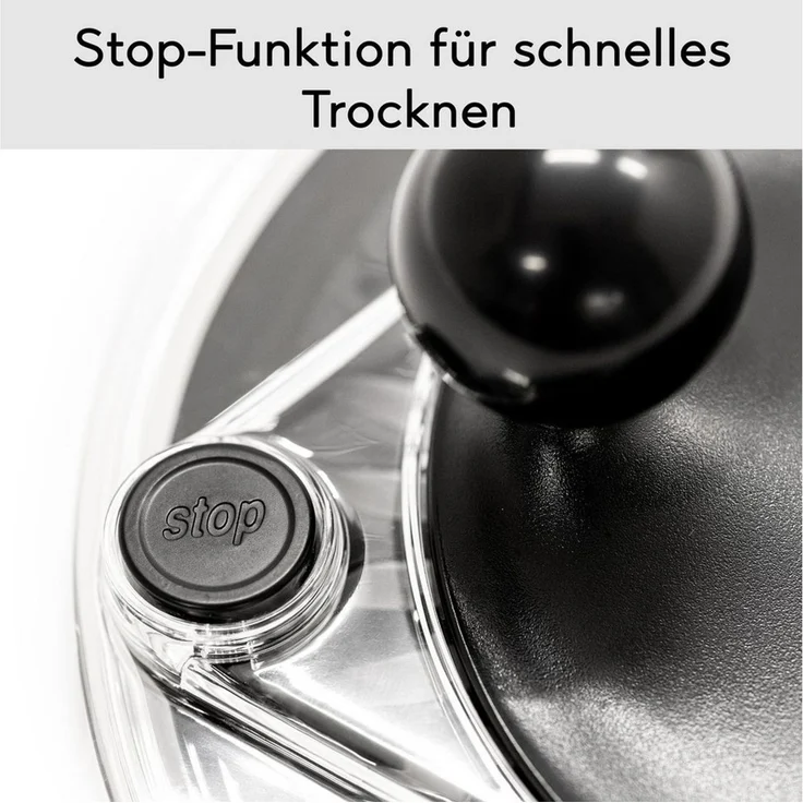 Hanseküche Salatschleuder Salatschleuder, (BPA-freier Salad Spinner, 1-tlg, Schleudern, Servieren und Aufbewahren), Großes Fassungsvermögen von 4,5 Litern mit Kurbelantrieb – Bild 4