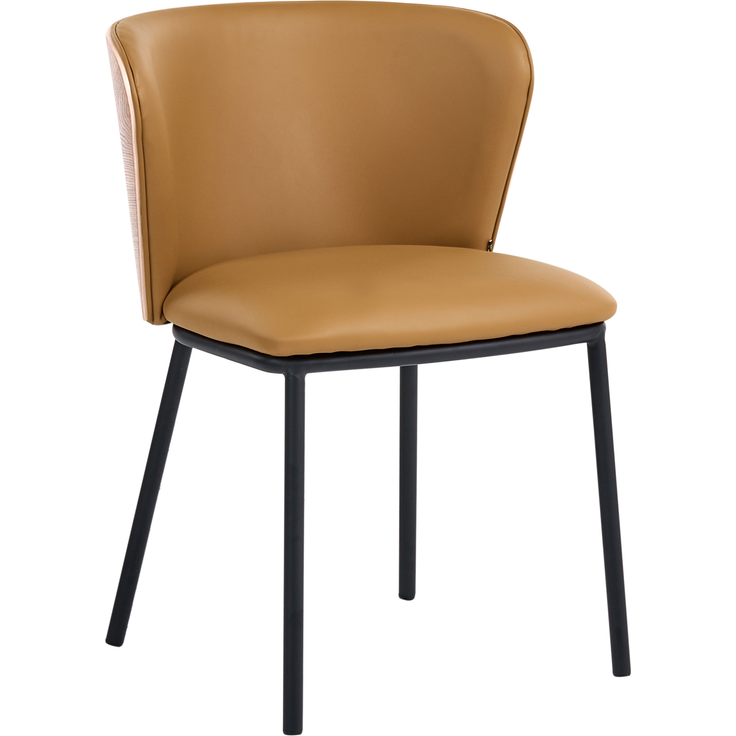 Esszimmerstuhl 2er Set HOSKIN Kunstleder Braun – Bild 4