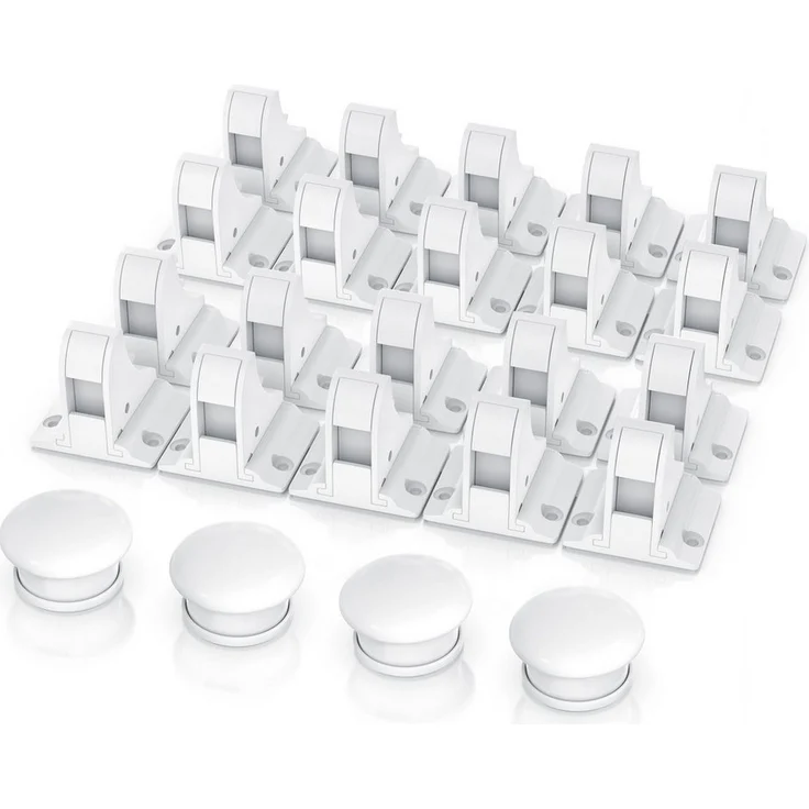 BEARWARE Kindersicherung, Babysicherung Schrankschloss, Schranksicherung magnetisch 20 Schlösser – Bild 1