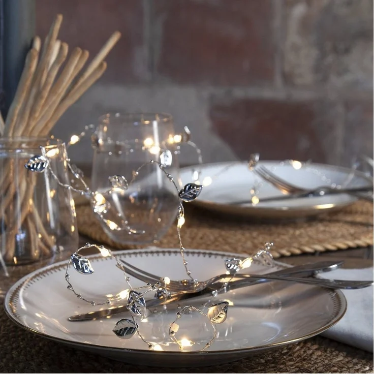 LED-Lichterkette "Dew Drop", 20tlg, silber – Bild 1