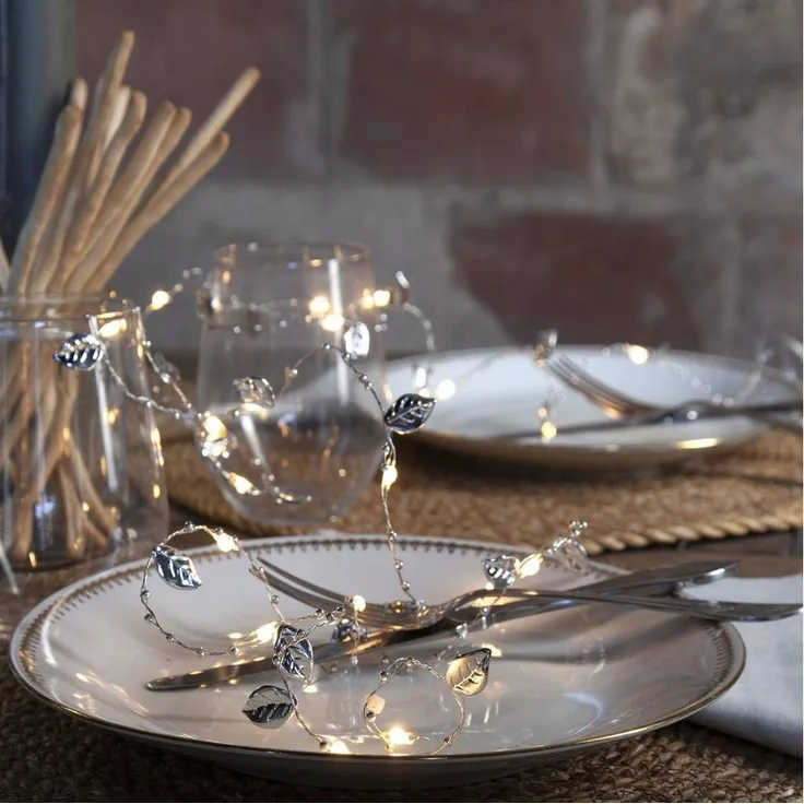 LED-Lichterkette "Dew Drop", 20tlg, silber