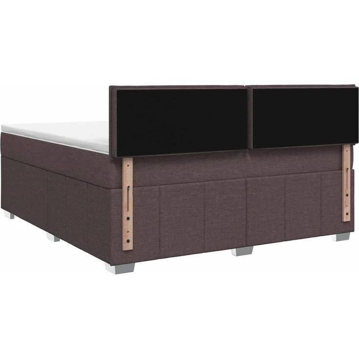 vidaXL Boxspringbett mit Matratze Dunkelbraun 180 x 200 cm Stoff 3452729 – Bild 9