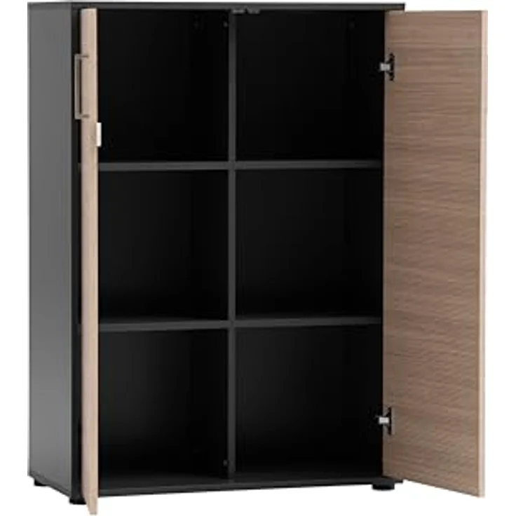 Schildmeyer Aktenschrank Metz 702089, anthrazit/Canello Eiche Dekor, 80 x 38,2 x 113,4 cm – Bild 4