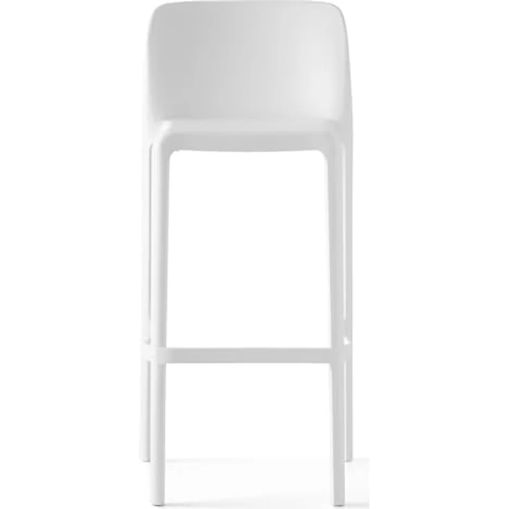 Connubia, Bayo Hocker aus recyceltem Polypropylen, 100% Weiß, matt, 2 Stück – Bild 4