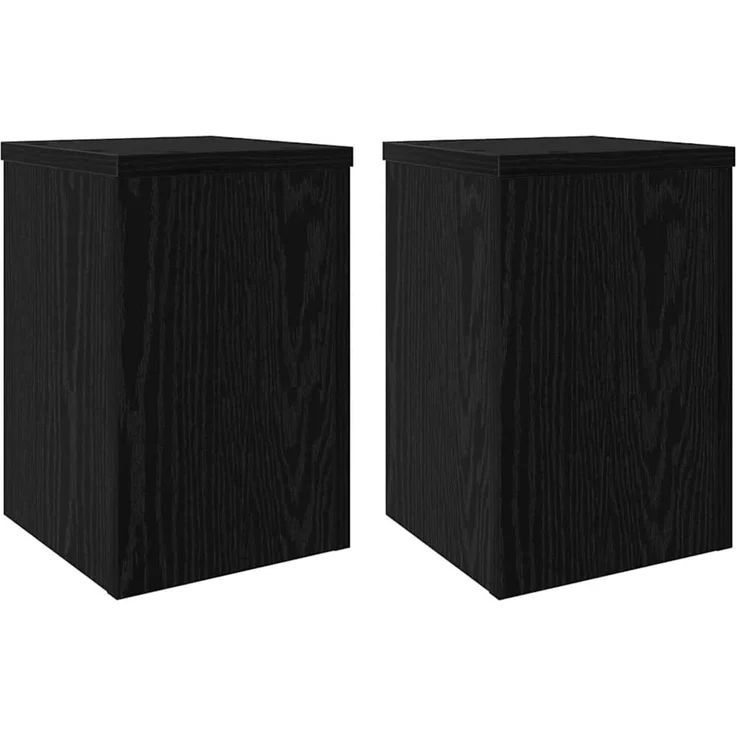 vidaXL Pflanzenständer 2 Stk. Schwarz Eichen-Optik 20 x 20 x 30 cm 869229 – Bild 2