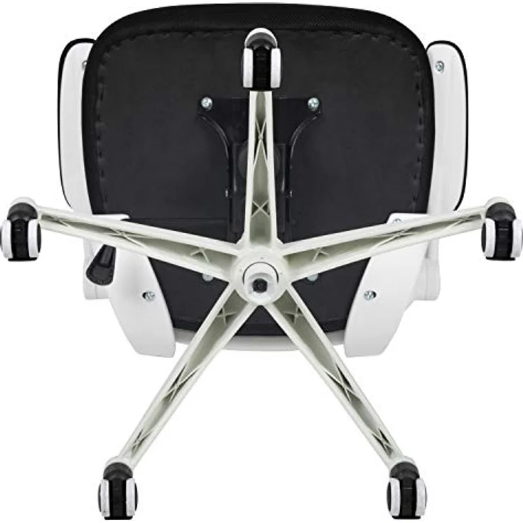 Flash Furniture Bürostuhl, Schaumstoff, Schwarzer Netzstoff, weißer Rahmen, 64. 77x62. 23x104. 78 cm – Bild 13