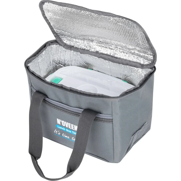 Thermotasche für Lunchbox | Tragbare Picknicktasche | Grau | 16x23x16cm – Bild 4