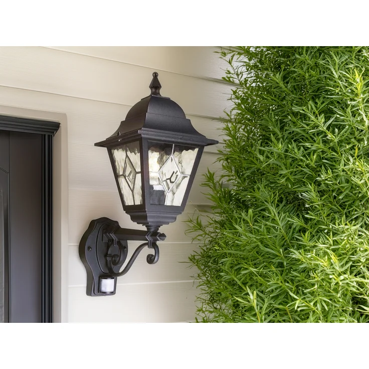 Außenleuchte, Wandlampe, PIR-Sensor, Laterne, H 47 cm – Bild 5