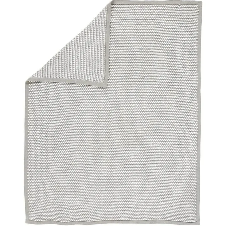 Alvi Strickdecke 100% Baumwolle 75x100 New Waffle grau 994-9