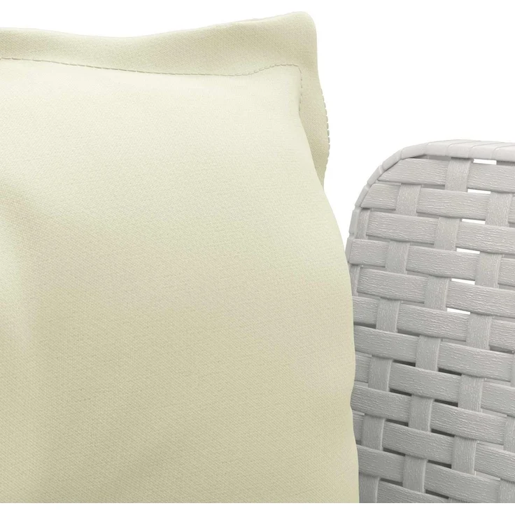 vidaXL 1-Sitzer Sessel mit Kissen Rattan-Look PP Weiß 8011876 – Bild 6