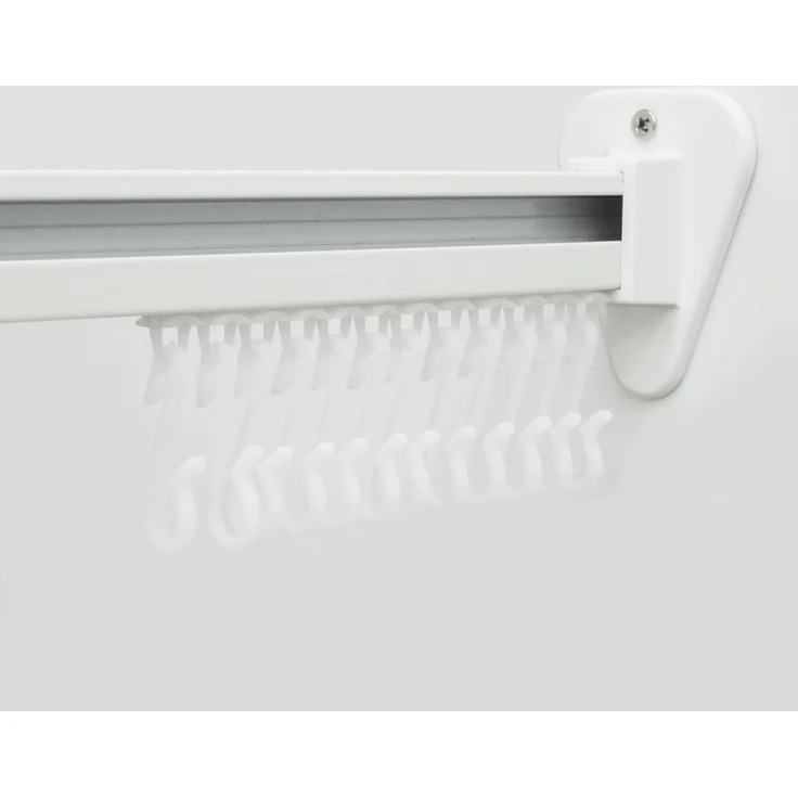 Euroshowers GmbH Duschvorhangklammer Duschvorhanghaken & -gleiter Set, 24 Stück, Weiß, Standard Duschvorhangstangen, (24-St) – Bild 1