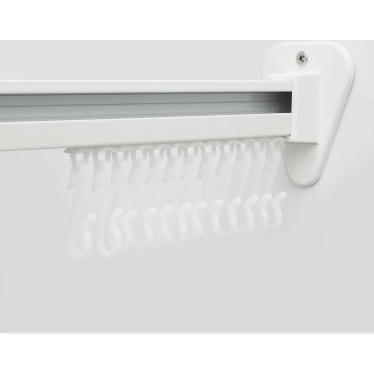 Euroshowers GmbH Duschvorhangklammer Duschvorhanghaken & -gleiter Set, 24 Stück, Weiß, Standard Duschvorhangstangen, (24-St)
