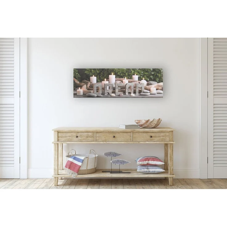 Art for the home LED-Bild Dream Kerzen LED 30x90 cm, Zen (1 St), LED-Leinwand Traum 30x90 cm – Bild 3