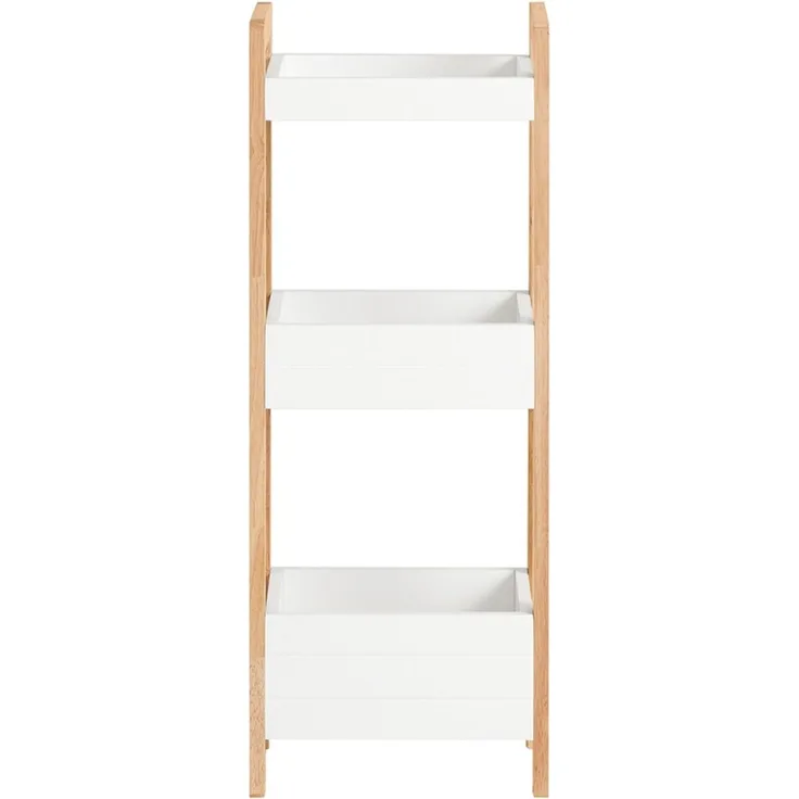 SoBuy FRG226-WN Badezimmerregal, MDF, Lackiert, Weiß, 28 x 74 x 20 cm