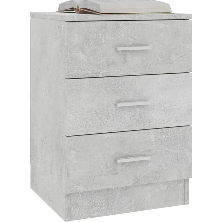 vidaXL Nachttisch Betongrau 38x35x56 cm Holzwerkstoff 800458 – Bild 2