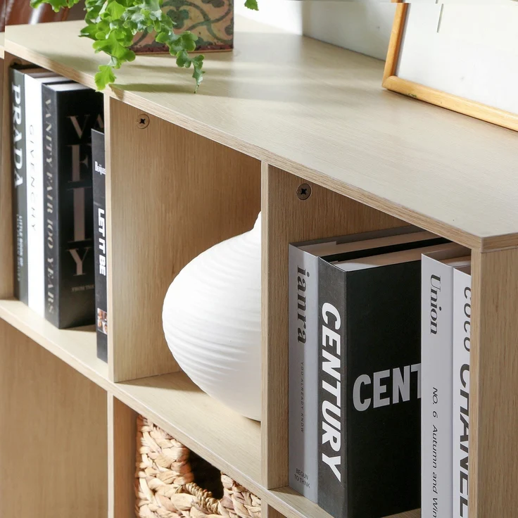 Casâme Regal mit 6 Fächern und metallbeinen - Helles Holz – Bild 3