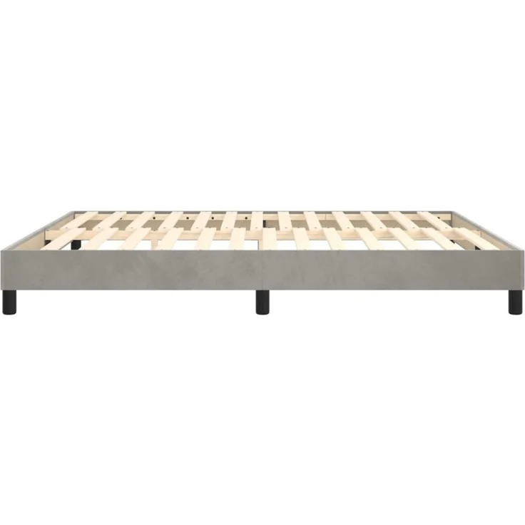 Boxspringbett Hellgrau 180x200 cm Samt [3120784] – Bild 2