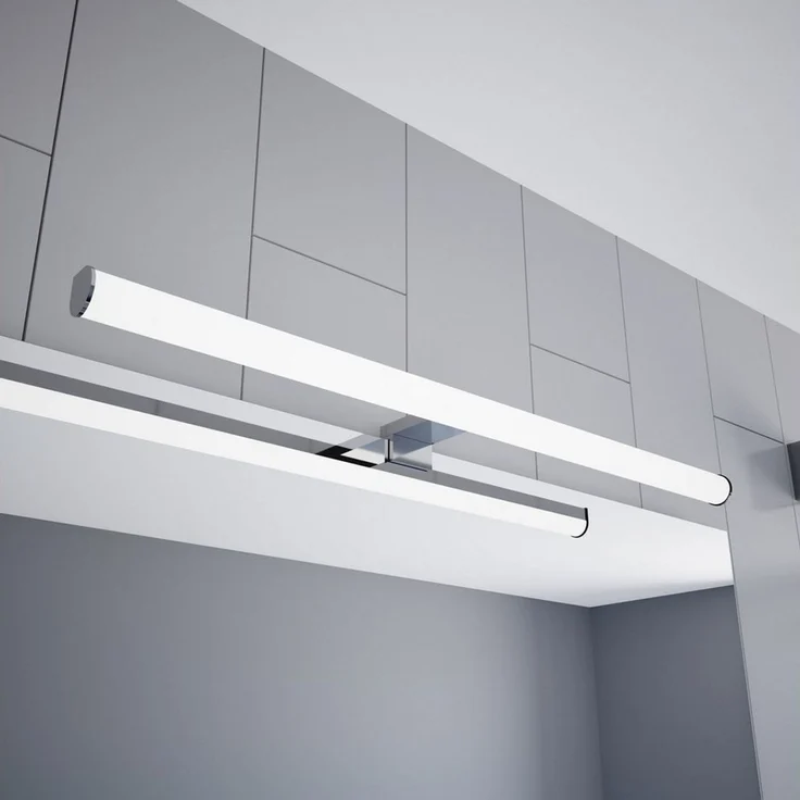 kalb LED Spiegelleuchte LED 600mm Aufbauleuchte 230V Badezimmer Leuchte verchromt, 600mm neutralweiss, neutralweiß – Bild 3