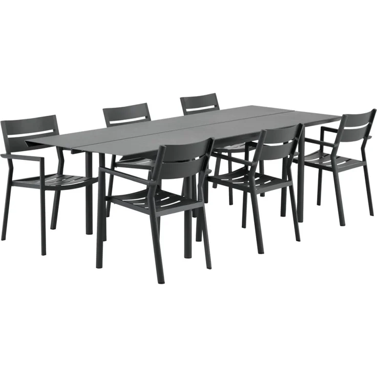 Gartenesstisch B45, 250 cm aus Aluminium, modern, anthrazit, für 8–10 Personen, Outdoor – Bild 2
