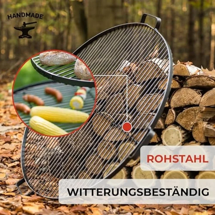 CookKing Stahl Grillrost | inkl. 4 Griffen | – Bild 4