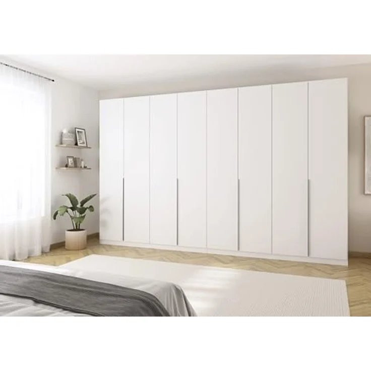 Rauch Möbel Alabama, Kleiderschrank für Schlafzimmer, Kinderzimmer, Wohnzimmer, Garderobe, Flur, 8-türig, mit Zubehör Classic, Farbe Weiß, Breite 360 cm – Bild 2