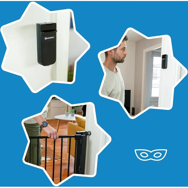 Badabulle Treppenschutzgitter Safe&Pass | Türschutzgitter für Öffnungen zwischen 75 und 81,5 cm | Automatische Entriegelung mit Sensor – Bild 3